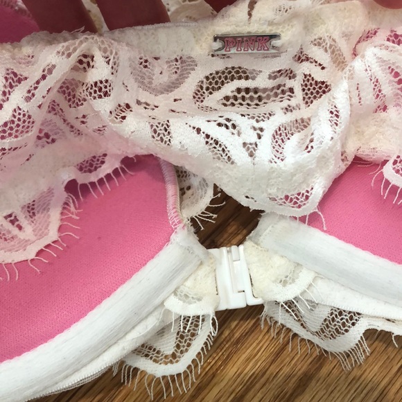 White Lace criss cross bra from Pink! - Picture 4 of 4